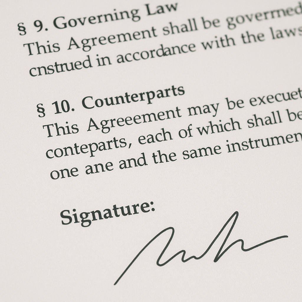 Contract signature