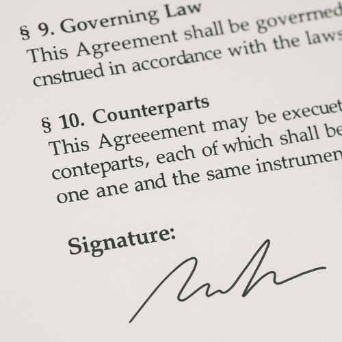 Contract signature